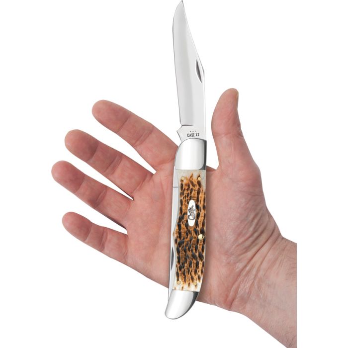 Case Amber Bone folding hunter