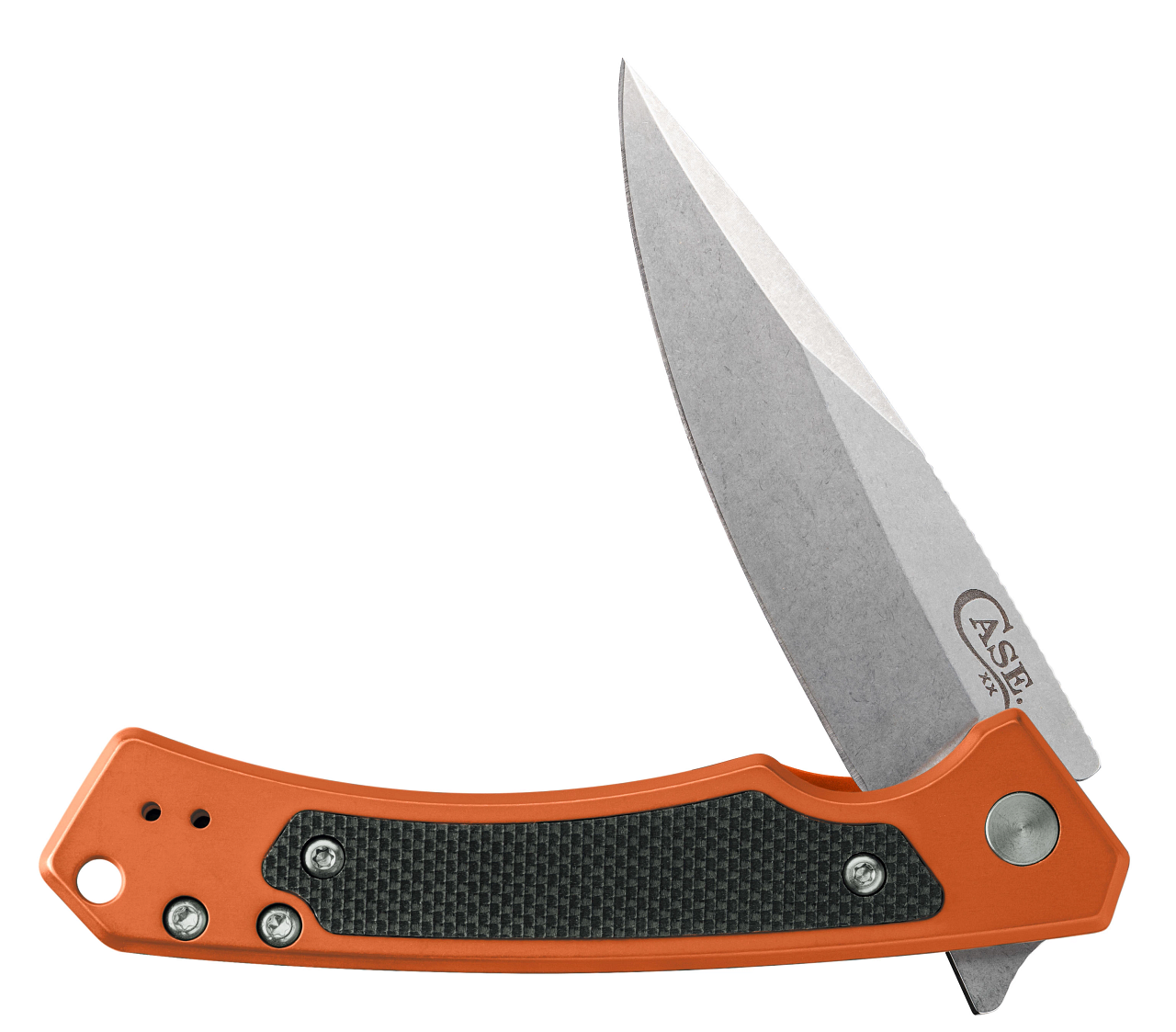 Case Orange Anodized Aluminum W/Black G-10 Inlay (Marilla S35VN)